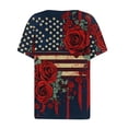 thumbnail image 5 of Fewfanhot Womens Spring Tops Summer Tops Short Sleeve Henley Shirts Dressy Casual V Neck Independence Day Shirt, 5 of 9
