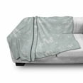thumbnail image 3 of Aqua Soft Flannel Fleece Throw Blanket, Beach Theme Design Shells Starfishes Flip Flops Glasses Summer Holiday Image, Cozy Plush for Indoor and Outdoor Use, 50" x 60", Seafoam and White, by Ambesonne, 3 of 6