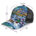 thumbnail image 3 of Picia Christmas Tree Pattern Trucker Hat,Baseball Cap,Sun Protection Cap,Stylish Headwear,Leisure Cap,Outdoor Sports Cap, 3 of 7