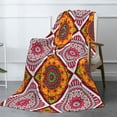 thumbnail image 3 of XMXT Flannel Throw Blanket, Vintage Ethnic Seamless Prints Throw Blankets for Bed Couch Living Room, 50 x 70 inches, 3 of 9