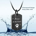 thumbnail image 4 of For Pet Cat's Dog's Ashes Cremation Jewelry Urn Necklace for Ashes, Always in My Heart Paw Print Keepsake Pendant Locket for Pet Cat's Dog's Ashes, 4 of 6