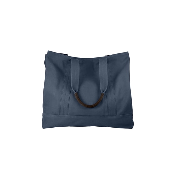 Free Assembly Unisex Large Cotton Canvas Tote Bag with Handles, Navy