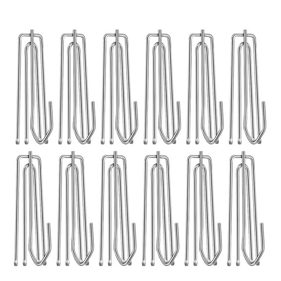 20pcs Pleated Drapes Hooks Metal Curtain Pleating Hooks 4-Prongs Pinch Pleating Curtain Hooks for Drapes Curtain Pleater Tape Hooks for Window