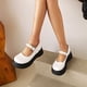 thumbnail image 5 of Zapatos de estudiante con punta redonda y boca baja con plataforma de perlas góticas punk para mujer Wmkox8yii  shkj594, 5 of 9