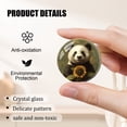 thumbnail image 3 of Glass Refrigerator Magnet 6Pcs Magnetic Fridge Sticker,Decor for Kitchen,Whiteboard,Cabinet,Gentle Panda With Radiant Sunflower, 3 of 5