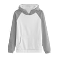 thumbnail image 4 of Timegard Sweatshirts for Women Long Sleeve Hoodies Pullover Fall Color Block Loose Tops with Pockets, 4 of 4