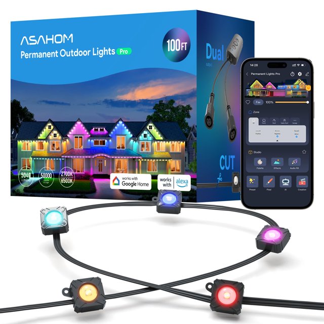 Luces de exterior ASAHOM Pro S108B 30.000 efectos 30,5 m IP67