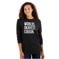thumbnail image 3 of Worlds Okayest Cousin Family Relative Long Sleeve TShirt Men Women Brisco Brands S, 3 of 5