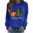 thumbnail image 3 of SOOMLON Womens Halloween Costumes Gothic Clothing Halloween Women Long Sleeve Pumpkin Skeleton Sweatshirt Crewneck Pumpkin Top Witchy Clothes Pumpkin Witch T-Shirt White L, 3 of 9