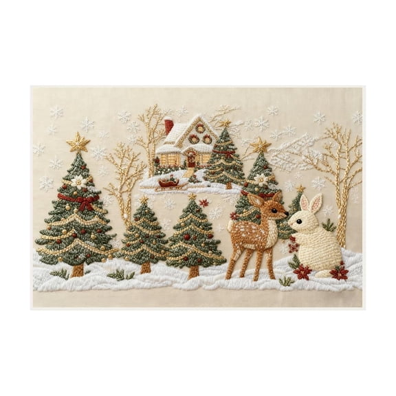 Deeceymbur Stereoscopic Embroidery Christmas Door Mat Skid Resistant Absorbent Rug for Entry Kitchen Bathroom Holiday Decor