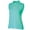Teal/Tangerine, variant on Monterey Club Women's Performance Solid Sleeveless Golf Polo Shirt #2147