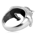 thumbnail image 3 of PAMTIER Men's Stainless Steel Personalised Punk Animal Muscle Dog Ring Silver Size 7, 3 of 5