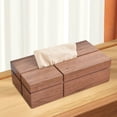 thumbnail image 4 of Servilletero de madera Estuche multiusos para pañuelos faciales Estuche para pañuelos retro Estuche para pañuelos faciales para soportes de noche Mesa Sunnimix Estuche porta pañuelos, 4 of 7