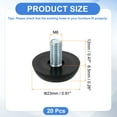thumbnail image 2 of 20 paquetes de niveladores de pies de muebles con rosca M6, tornillo ajustable de 23x12, negro, 2 of 6