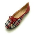 thumbnail image 4 of Two Tone Plaid with Solid Bow Ballerina Flats, 4 of 5
