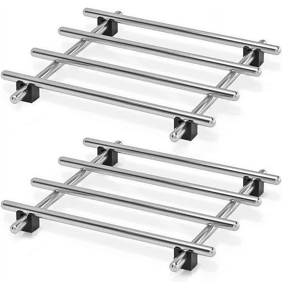 2Pcs Stainless Steel Trivet Instant Pot 7-inch Stainless Steel Pot Stand Kitchen Trivets for Hot Dishes Trivets for Kitchen Counter Pot Holder Silver