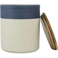 thumbnail image 2 of AUR 10 Strawberry Street Luca Ombre Matte Blue/White Embossed 3 Piece Canister Set, 2 of 11