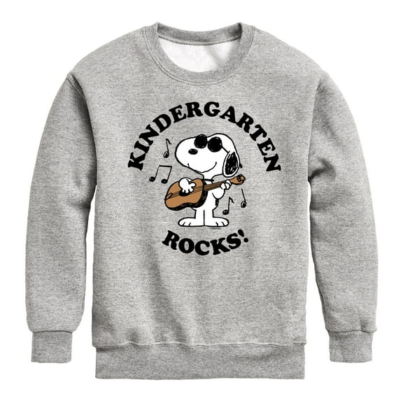 Peanuts - Kindergarten Rocks - Toddler And Youth Crewneck Fleece Sweatshirt