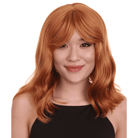 HPO Adult Women Shoulder Length Wavy Wigs | Multicolor Options Cosplay Wig | Premium Capless Cap