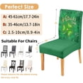 thumbnail image 3 of Happy St.Patrick''s Day Dining Chair Covers Set of 4,Green Shamrock Parsons Chair Slipcovers,Lucky Clover Kitchen Decor Chair Seat Cover Protectors(Shamrock,4 Pack), 3 of 6