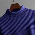 thumbnail image 4 of Lovskoo 2024 Women's Sweater Set Trendy Versatile Round Neck Long Sleeve Loose Top Blouse Pants Set Blue, 4 of 9