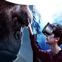 GJX VR Headset with Remote Controller, HD 3D VR Glasses Virtual Reality Headset for VR Games & 3D Movies, VR Headset for iPhone/Android phone Compatible 5-7 inch