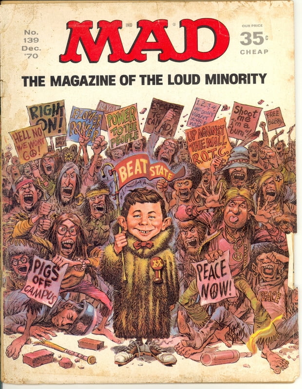 MAD Magazine Vintage Collectible #139 DETACHED COVER DEC 1970