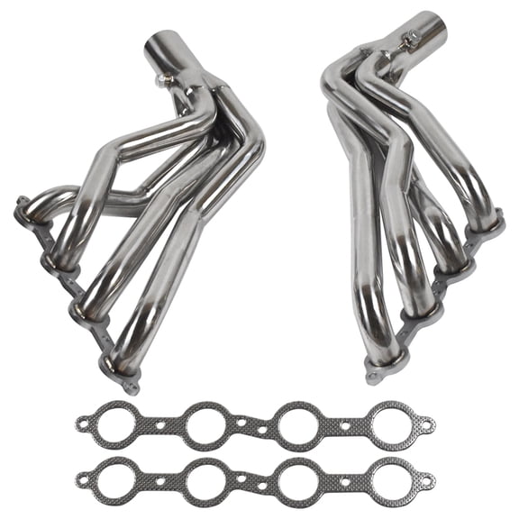 Panlongic Long Tube Stainless Steel Headers w/ Gaskets for Chevy GMC 07-14 4.8L 5.3L 6.0L