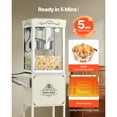 thumbnail image 4 of KFFKFF Popcorn Machine with Cart, 8oz Stainless Steel Kettle, 800W Commercial Popcorn Maker, Produces 48 Cups per Batch, Theater Style Popper with Easy Controls, Glass Panels, PC Door, Scoop, 4 of 9