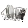 thumbnail image 1 of Oggi Compact Dish Drying Rack - Black Steel Drain, 1 of 7