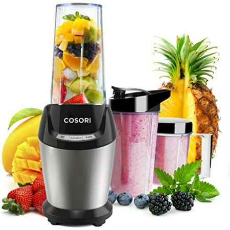 COSORI Professional High Speed Blender, 9-Piece Portile Personal Kitchen Single Serve Blenders for Shakes and Smoothies Heavy Duty Ice and Juice with Travel Sport Bottles and 3 Tritan BPA-Free