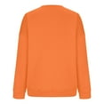 thumbnail image 4 of Fimkaul Women's Hoodies Sweatshirts Solid Round Neck Oversized Sweatshirt Loose Fit Long Sleeve Light Sweatshirt Loose Blouse Casual Sweaters Womens Tops Orange XL, 4 of 4
