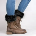 thumbnail image 3 of harmtty Women Autumn Winter Furry Ribbed Boot Cuffs Boot Toppers Leg Warmers,Black, 3 of 8