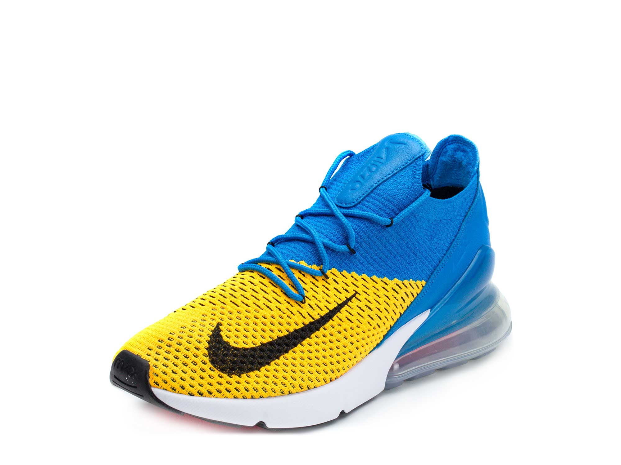 nike air max 270 flyknit blue yellow