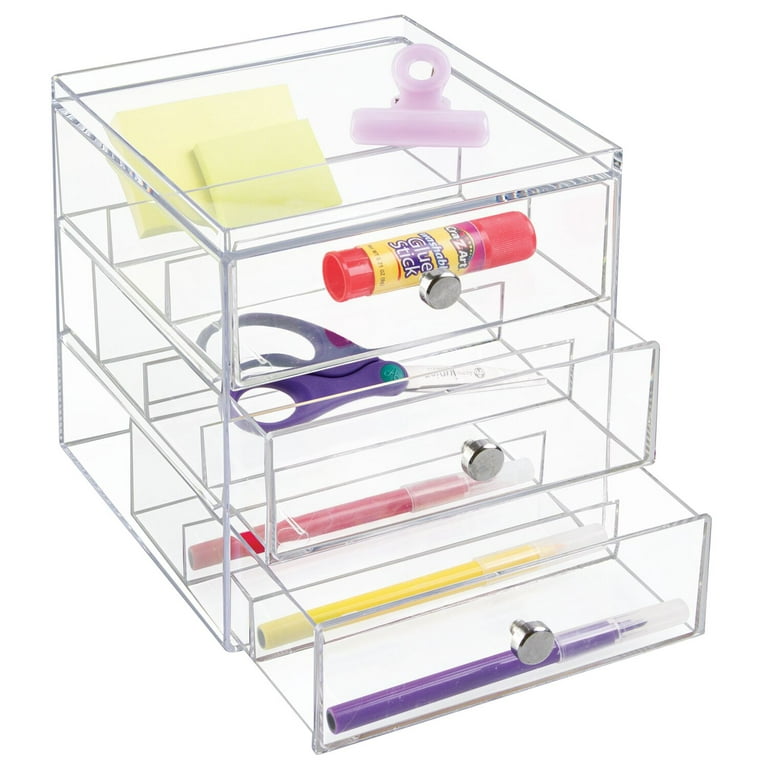  iDesign Expandable Vanity Drawer Organizer, The Clarity  Collection – 11.25” to 18.5”, Clear : Home & Kitchen
