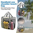 thumbnail image 3 of Bolsa de playa grande, bolsas de piscina, bolsa de playa de malla para juguetes, toallas, chanclas, bolsa de playa, 42*38*20cm, 3 of 7