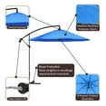 thumbnail image 2 of Pure Garden 10-Foot Offset Patio Umbrella with Crank and Base (Blue), 2 of 8
