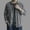 Gray, variant on Striped Shirt for Men Western Cowboy Pearl Snap Long Sleeve Work Casual Buttons Vintage Shirts Gray