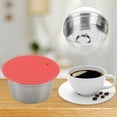 thumbnail image 3 of Capsules de Café Réutilisables, Tasse à Café Rechargeable en Acier Inoxydable, Ensemble de Filtres à Café Réutilisables avec Couvercle à Poudre pour Cafetière, 3 of 8