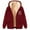 Wine, variant on Fartey Hoodies for Women Sherpa Lined Jacket Winter Fleece Lining Zip Up Sweatshirt Jackets Drawstring Hooded Coat Loose Casual Long Sleeve Print Coats with Pockets