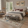 thumbnail image 3 of KUETH 9X12 Butterfly Area Rugs for Living Room, Non Slip Machine Washable Vintage Persian Rug, Low Pile Print Rug for Bedroom Dining Room Home Office, 3 of 6