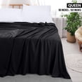 thumbnail image 2 of Sábana plana Utopia Bedding Queen, color negro, suave microfibra cepillada, 2 of 9