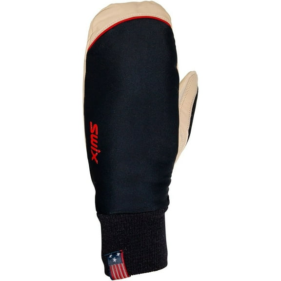 SWIX Adult Male Solo Winter Sports Mittens, Color: Black/Red, Size: L
