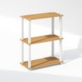 thumbnail image 2 of Furinno Turn-S-Tube 3-Tier Multipurpose Bookcase, Shelf Display Rack with Square Tube, Beech/White, 2 of 6
