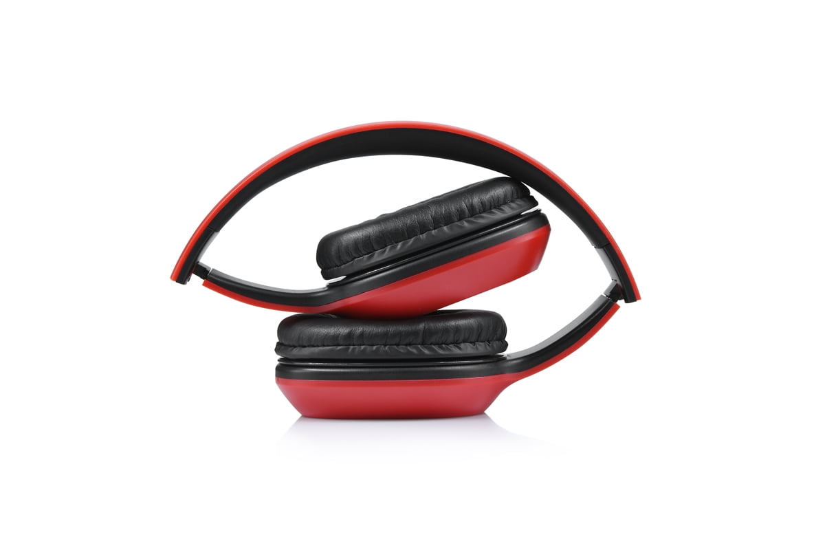 Over-the-Head Stereo Wireless Headsets for Motorola Edge 20,20 Lite, one 5G UW ace, Moto G Stylus 5G, G20, G40 Fusion, G100, G50, G10 Power, E7i Power, E7 Power, G30 (Red)