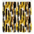 thumbnail image 3 of Ambesonne Modern Shower Curtain, Grunge Art Brushstrokes, 69"Wx75"L, Earth Yellow Black, 3 of 5