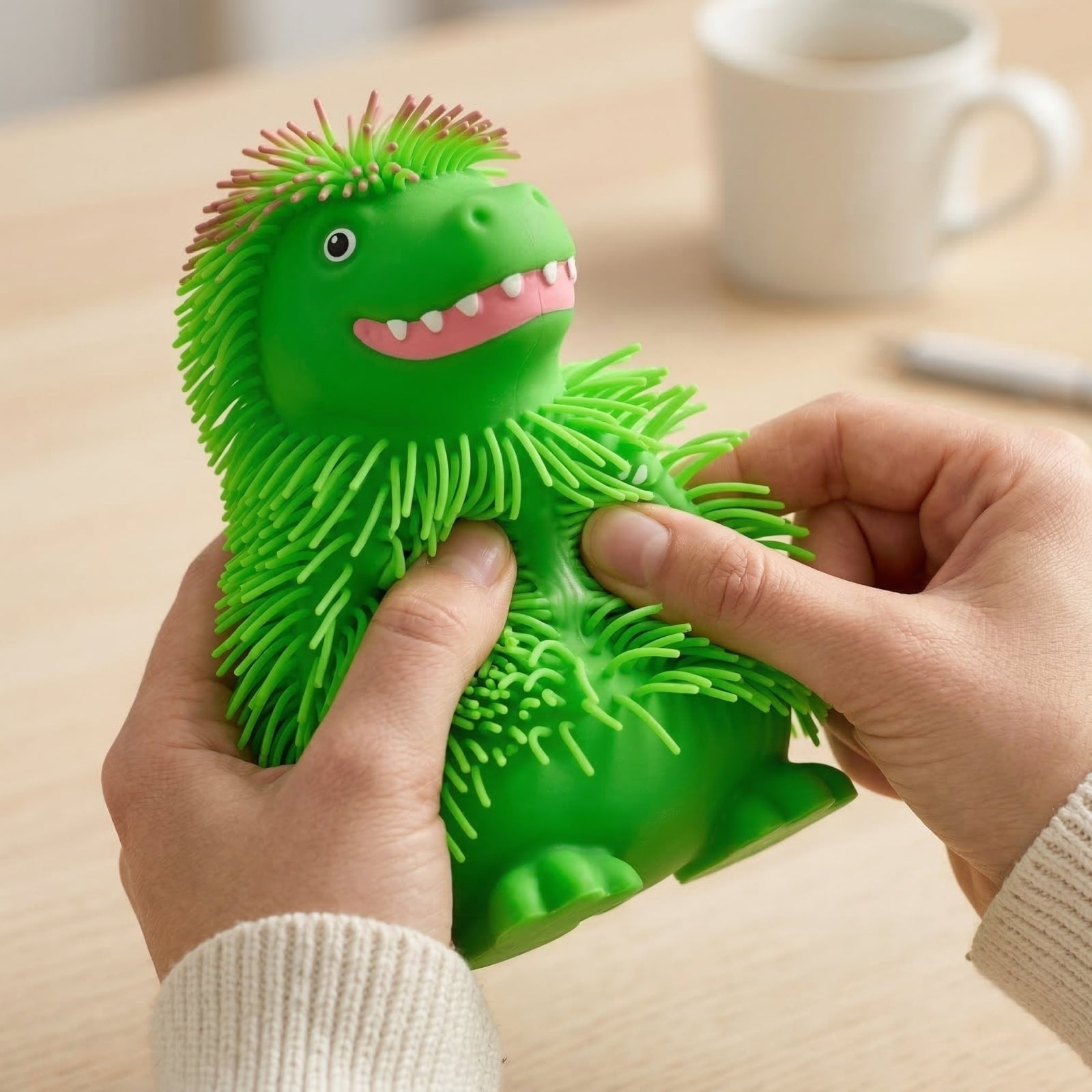 Relaxation Toys, Dinosaur Toys, Stress Toys, Slow Rising Stress Ball, Sensory Toys, Squeeze Toys, All Ages Toys, Rubber Ball, 6 In, Bright Green, Sensory Squeeze, 1 Pc