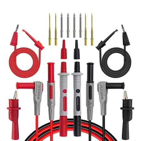 Clupup Multimeter Test Kit Test Probes for Alligator ClipsTest Hooks Electrician Repair