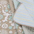 thumbnail image 3 of Comforter Set Queen Size  3-Piece Coverlet Set for Night Sleep  Bedding Quilt with Green Yellow Blue Plaid Striped Real Patchwork, 3 of 4