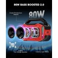 thumbnail image 2 of Altavoz Bluetooth ANCOON 80W Peak Power IPX6 impermeable rojo, 2 of 7